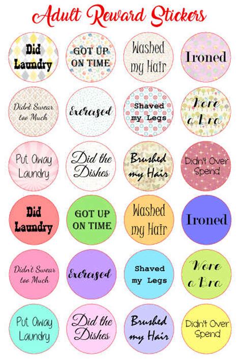 Adult Reward Stickers You Deserve A Sticker Because Adulting Etsy