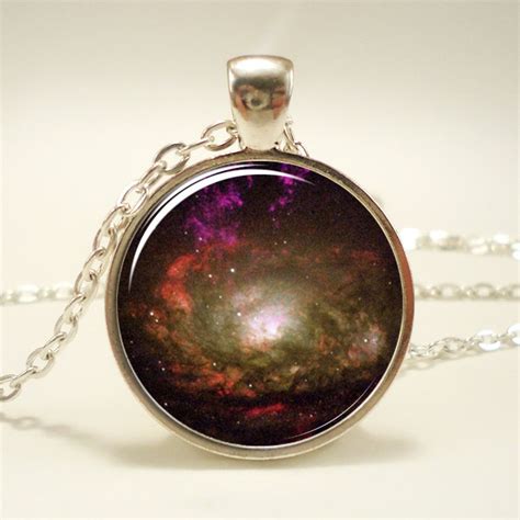 Galaxy Necklace Heavenly Nebula Pendant Stars And Universe Etsy Canada