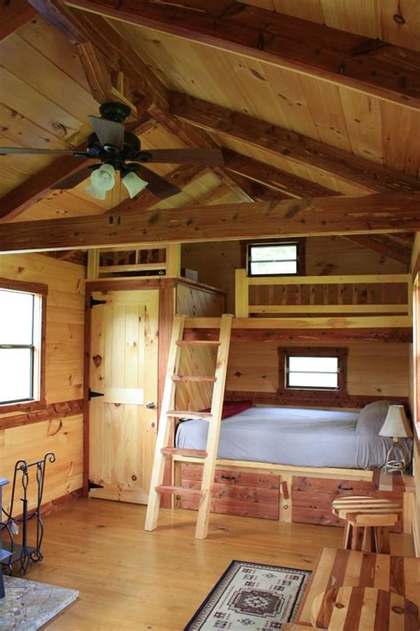 Home tiny house from tiny house plans, $89. Also like the storage at the head of the bed above the ?bathroom? Trophy Amish Cabins, LLC ...