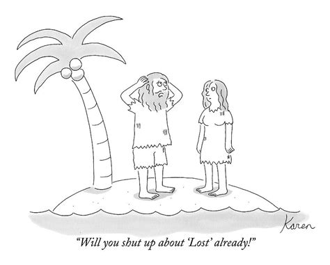 A Couple Are Seen Arguing On A Deserted Island By Karen Sneider