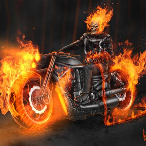 2048x2048 Ghost Rider In Bike Ipad Air Hd 4k Wallpapersimages