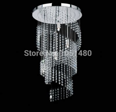 Modern Contemporary Ceiling Crystal Chandeliers Lights Spiral Crystal