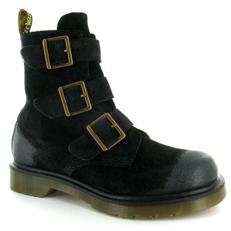 dr martens blake womens suede leather 3 buckle ankle boots black womens from scorpio shoes uk