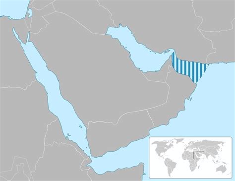 Gulf Of Oman Map Gulf Of Oman On Map Western Asia Asia