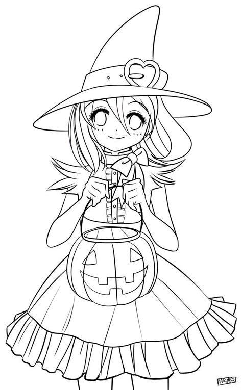 Color Me Halloween Chan By Dapatches On Deviantart Witch Coloring