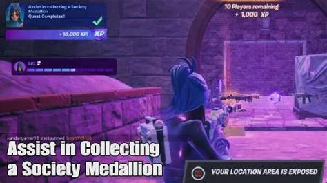Assist In Collecting A Society Medallion Fortnite Kickstart Quest