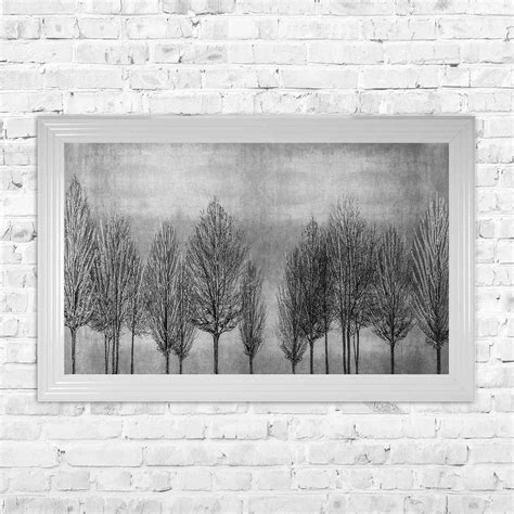 Tree Line Silver Framed Wall Art By Shh Interiors 114cm