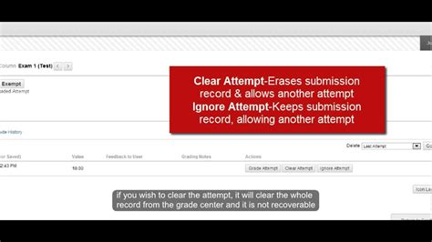Clearing A Submission Attempt Blackboard Learn YouTube