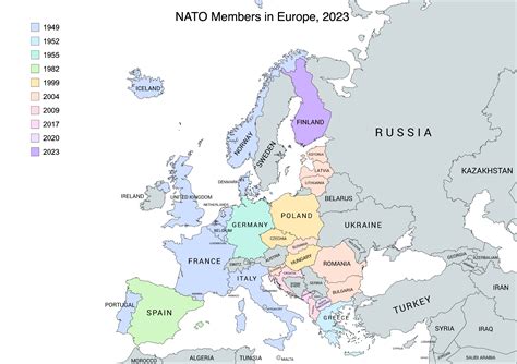 North Atlantic Treaty Organization Natonato Map Mappr