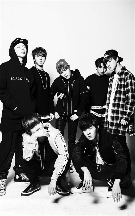 Bts Black And White Wallpapers Top Free Bts Black And White