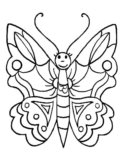 Butterfly coloring pages for kids