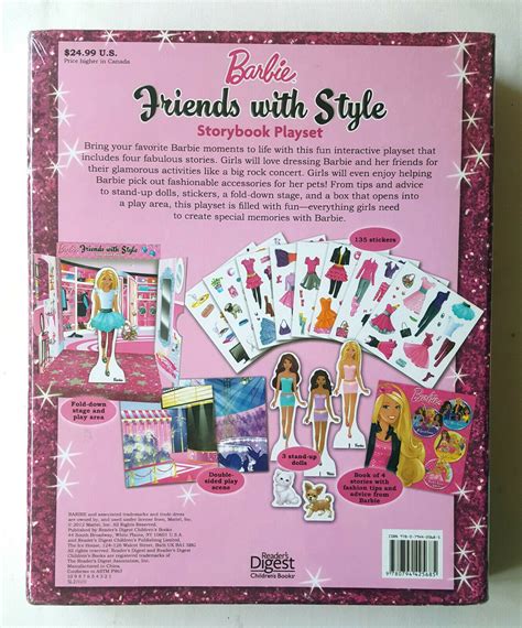 Readers Digest Barbie Friends With Style Mattel Storybook Playset New