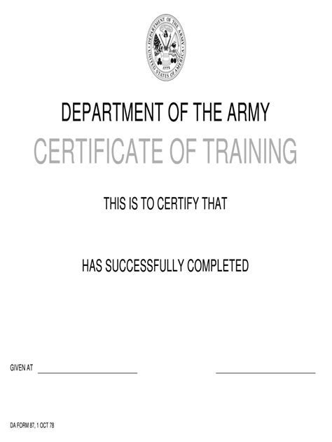 Army Promotion Certificate Template Pdf Pdf Template