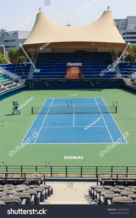 Dubai Tennis Stadium Tennis Stadium Has Stock Photo 1959430822