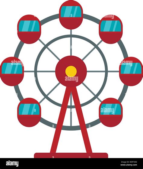 Ferris Wheel Icon Flat Illustration Of Ferris Wheel Vector Icon For