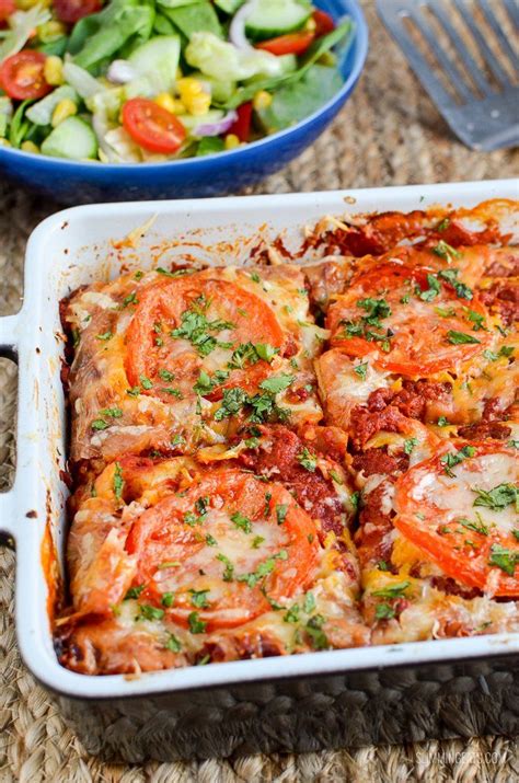 Slimming Eats Syn Free Spicy Mexican Chicken Lasagne Gluten Free