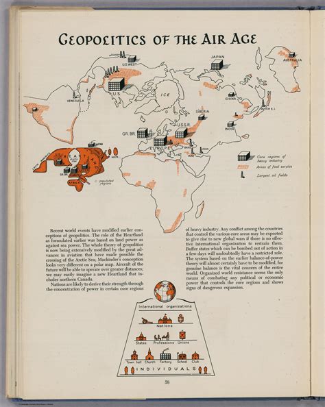 Geopolitics Of Air Age 1944 By Erwin Raisz Map Geopolitics World