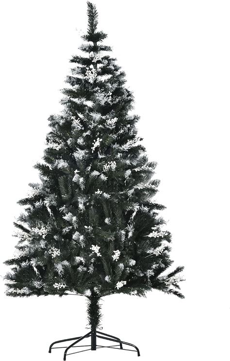 Homcom 6ft Artificial Snow Dipped Christmas Tree Xmas Home Home