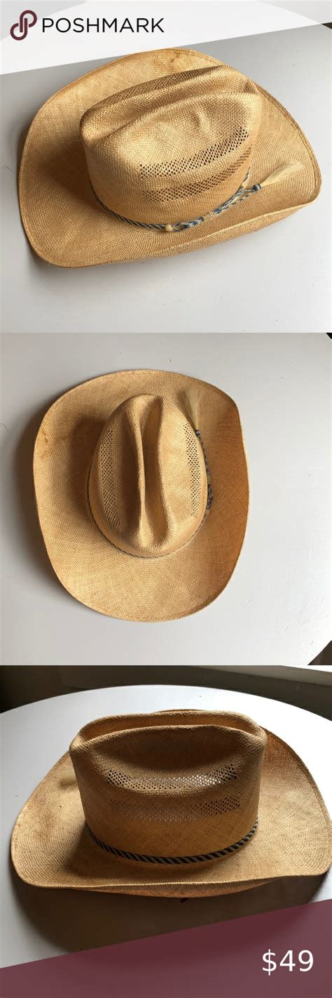 Mallory By Stetson Vintage Straw Cowboy Hat Straw Cowboy Hat Cowboy
