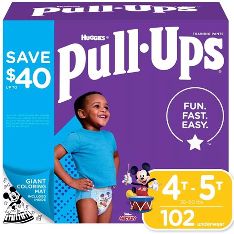 Huggies Pull Ups Training Pants For Boys 4t5t Boys 102 Ct