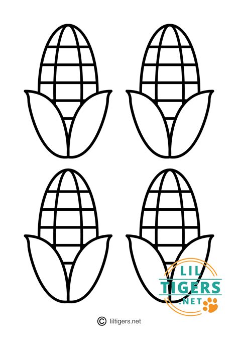 Free Printable Corn Templates For Fall Crafts Lil Tigers