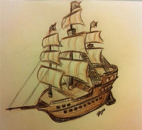 Pirate Ship Sketch By Baraayas On Deviantart