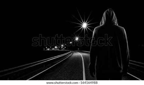 Teenager Boy Standing Alone Street Night Stock Photo Edit Now 164164988