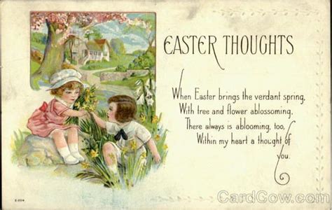 Easter Thoughts Easter Wishes Vintage Easter Cards Easter Postcards