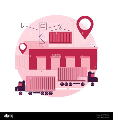 Logistics Hub Abstract Concept Vector Illustration Global Logistics