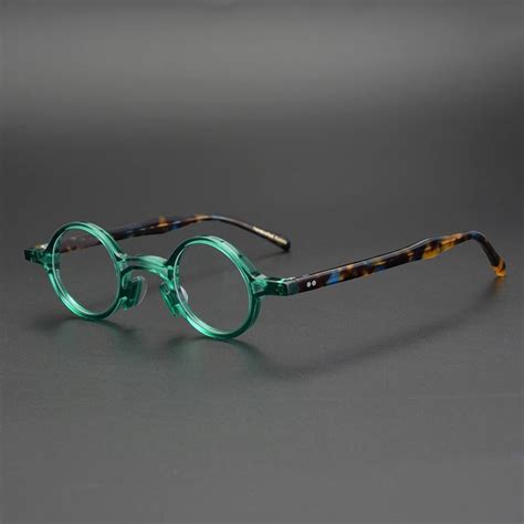 acetate small round glasses men women vintage retro clear lens optical eyeglasses frame