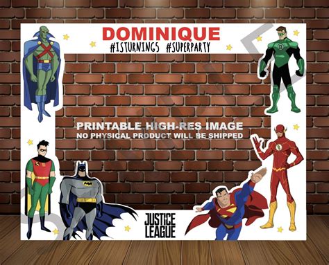 Photo Booth Frame Dc Superhero Justice League Batman Superman The