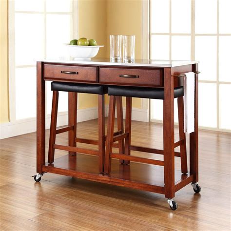 Kitchen island tables don't have to be square or rectangular. Portable Kitchen Island With Seating Images, Where to Buy ...