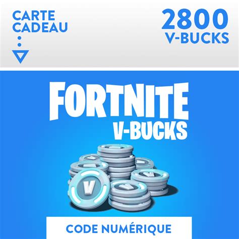 Carte Vbucks 2800 Fortnite