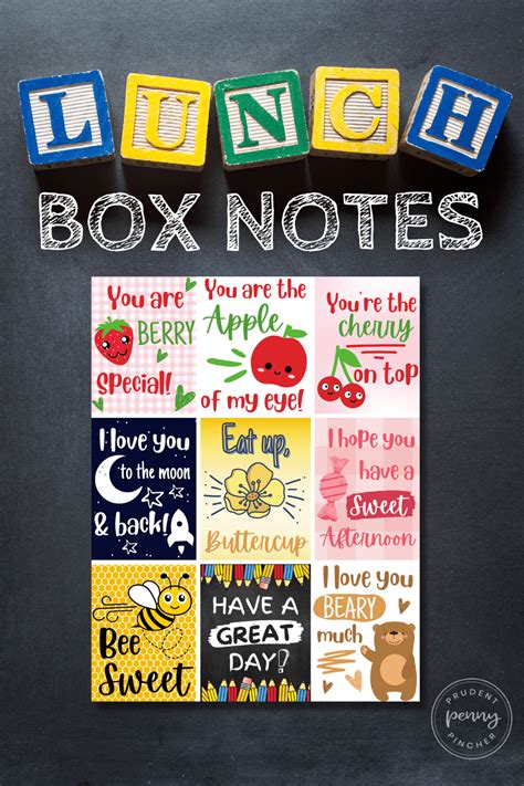 27 Free Printable Lunch Box Notes For Kids Prudent Penny Pincher