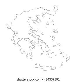 Vector Map Greece Stock Vector Royalty Free Shutterstock