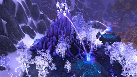 Online Crop Trees And Mountain Artwork Blue World Of Warcraft
