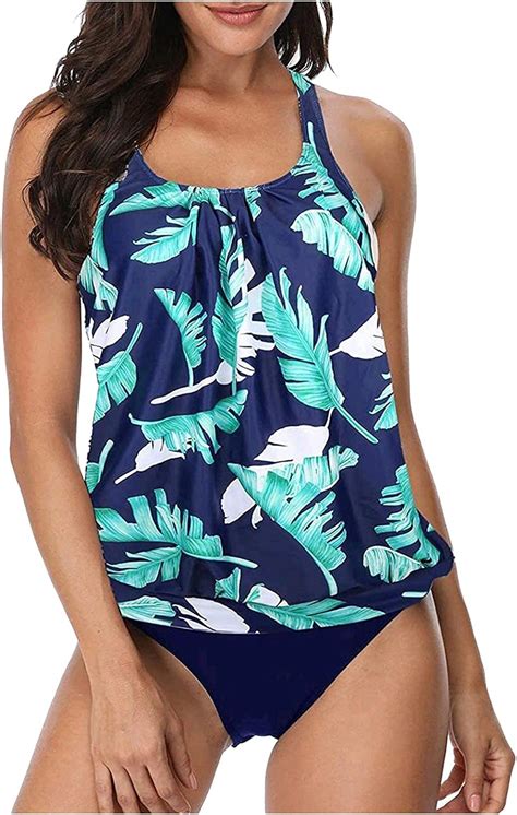 Maillot De Bain Tankini Femme Haut De Contrôle Du Ventre Avec Short 2