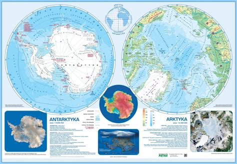 Mapa Cienna Arktyki Oraz Antarktyki Z Antarktyd Pomoce Szkolne