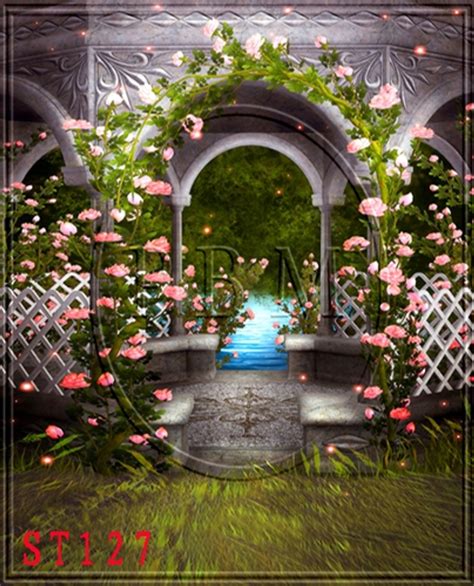 Flowery Gazebo Background