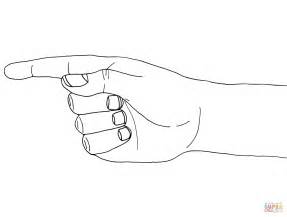 Finger Pointing Colouring Pages Hand Coloring Clipart Clipartbest My