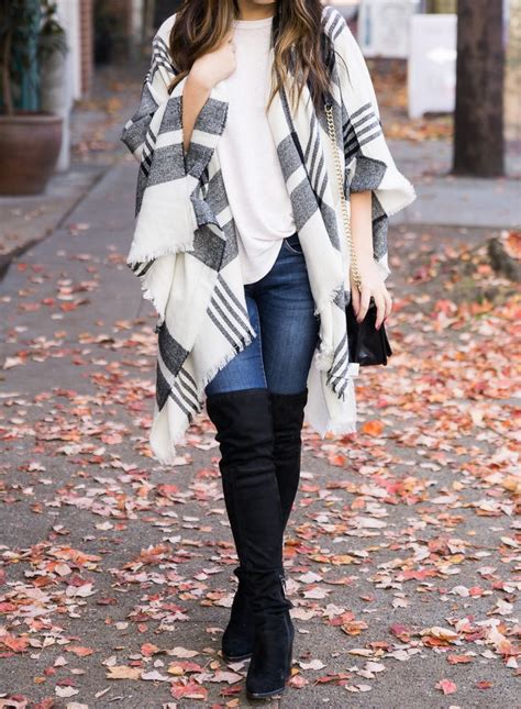10 Stylish Ponchos For Fall Including My Go To Plaid Poncho Just A
