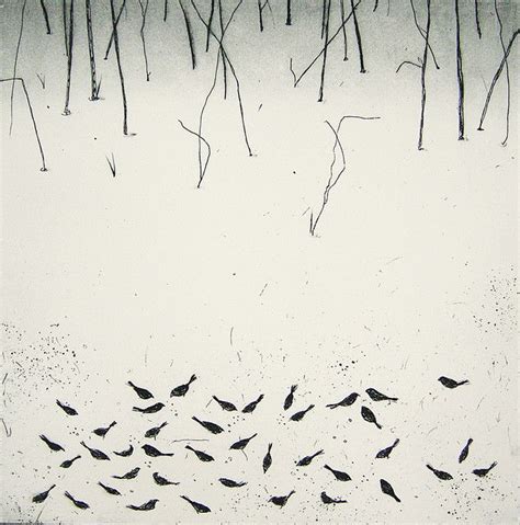 A Feast Of Sparrows Woodcuts Prints Black And White