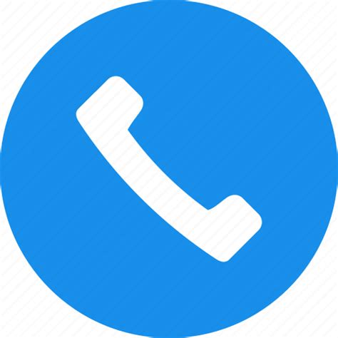 Blue Call Circle Contact Phone Support Talk Icon