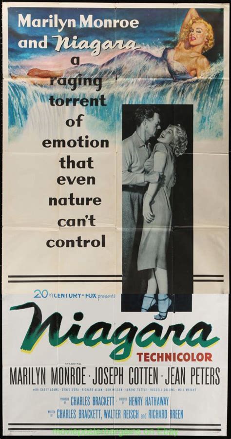 Niagara Marilyn Monroe And Joseph Cotten Us Three Sheet Movie