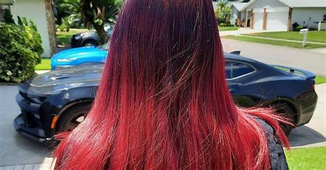 Red Ombre Over Faded Hair Fancyfollicles