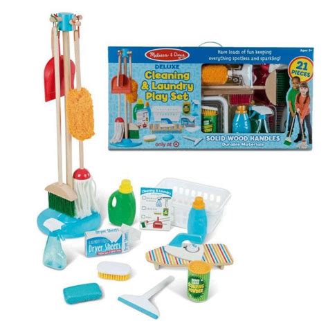 Melissa And Doug Deluxe Cleaning And Laundry Play Set Melissa And Doug Toys