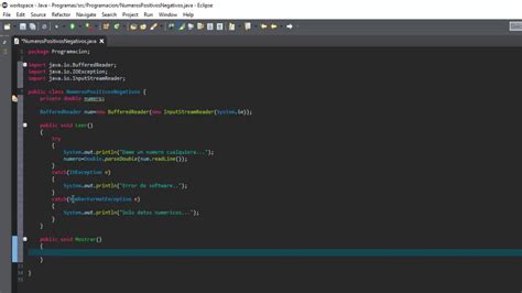 Programa Que Diga Si Un Numero Es Positivo O Negativo Eclipse Java