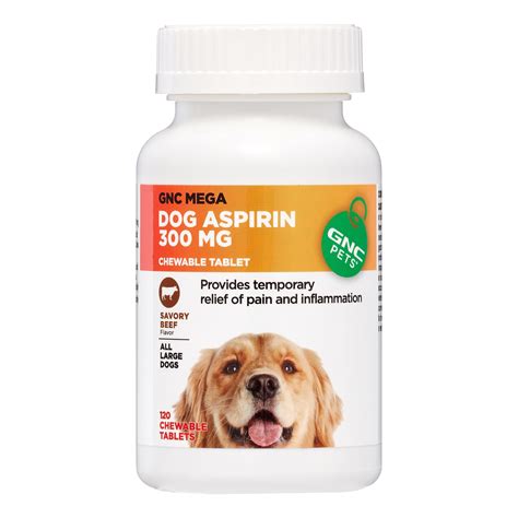 Gnc Pets Mega Dog Aspirin 300 Mg For Large Dogs Savory Beef Flavor
