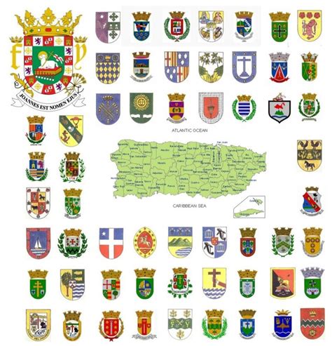 Coat Of Arms Crests Of Puerto Rico Escudos De Puerto Rico Puerto