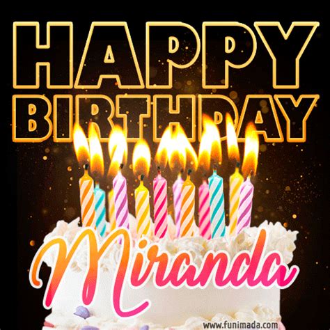 Miranda Animated Happy Birthday Cake  Image For Whatsapp
